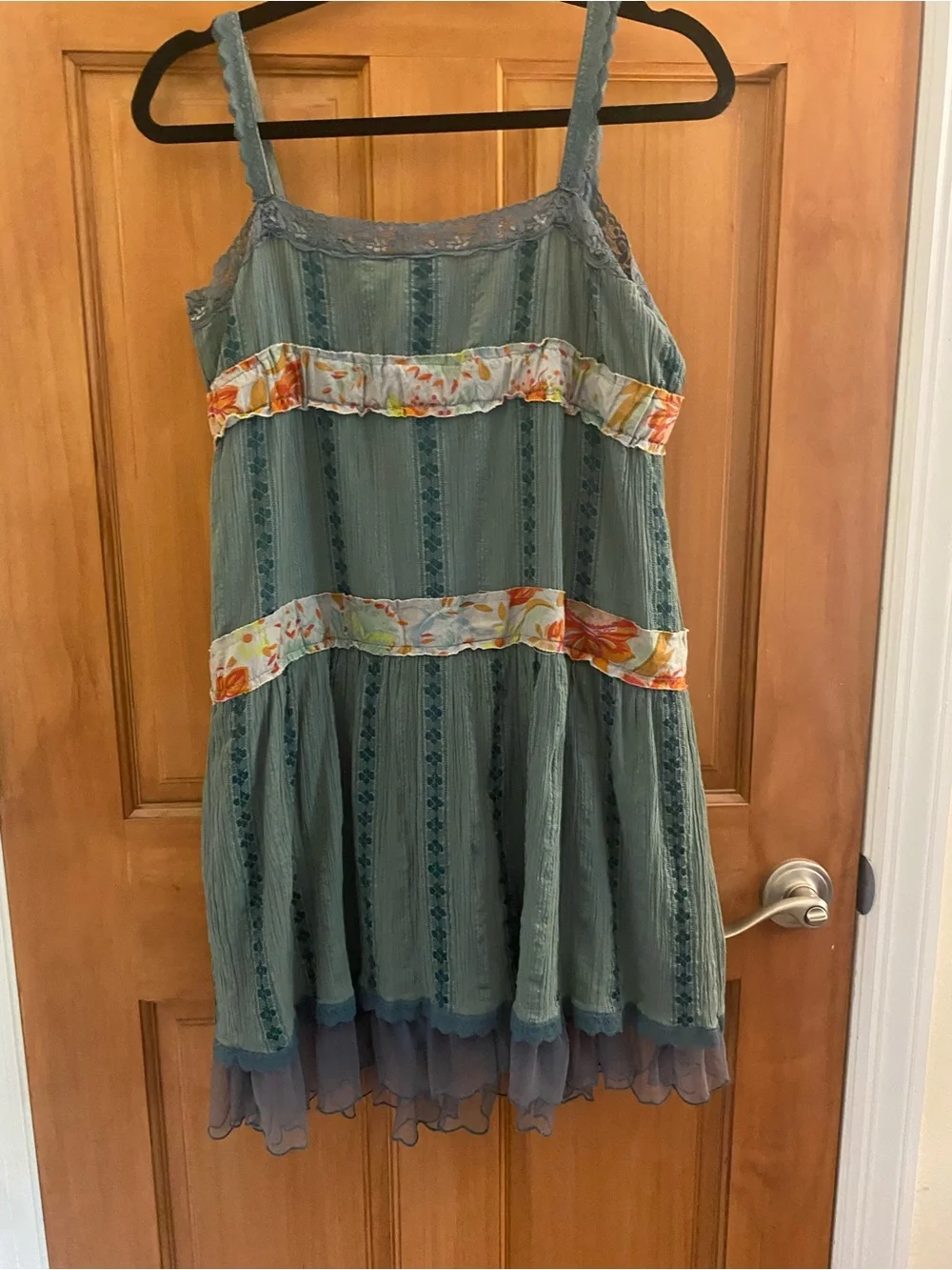 Free People Vintage Circa 2000 Lace trimmed dress